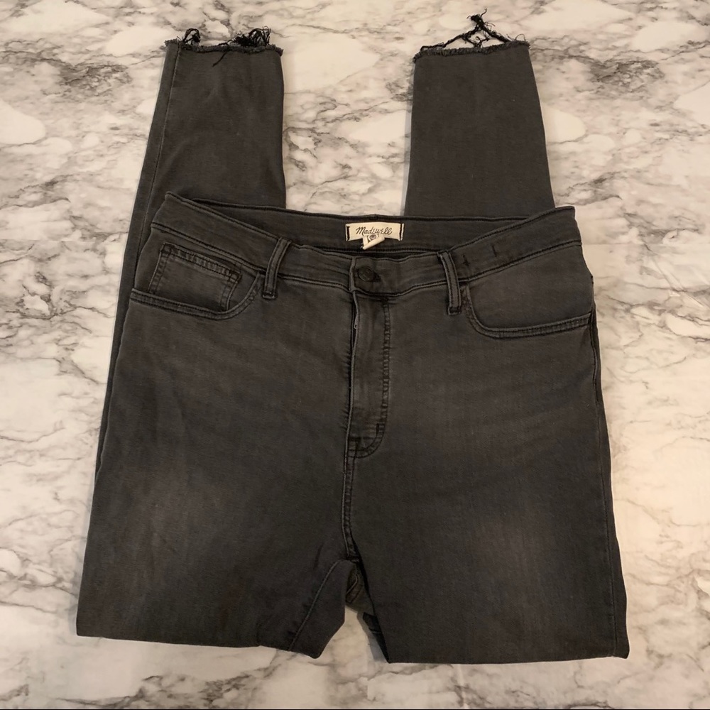 Madewell Dark Grey High Rise Skinny Jeans size 12